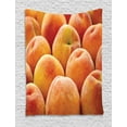 thumbnail image 1 of Peach Tapestry, Close up Photo of Newly Picked Nutritious Fruit in a Market Fuzzy Skin Sweet Taste, Wall Hanging for Bedroom Living Room Dorm Decor, 40W X 60L Inches, Orange Yellow, by Ambesonne, 1 of 2