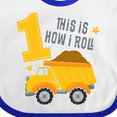 thumbnail image 4 of Inktastic Dump Truck 1st Birthday Boys or Girls Baby Bib, 4 of 4