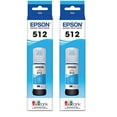 thumbnail image 1 of Botella de tinta Epson T512 EcoTank de ultra alta capacidad cian x2, 1 of 4