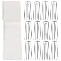 Pretyzoom 1Set White Metal Curtain Pleater Hooks with Fabric Belt Easy Use Rustproof for Home