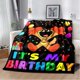 thumbnail image 1 of Manta con estampado 3D de dibujos animados para niños, sala de estar y acogedora para manta suave, dormitorio, sofá cama, manta de viaje, regalo de cumpleaños, 1 of 5