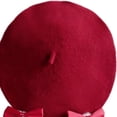 thumbnail image 5 of Vjnyvs Cute Plush Rabbit Ears Beret Hat Women's Beanie Beret Hat Warm Winter Bonnets Lolita Sweet Beret Hats, 5 of 7