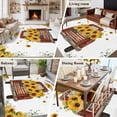 thumbnail image 5 of Large Area Rugs for Living Room Bedroom, Sunflower Truck 8'x10' Rug Washable Carpet Runner Indoor Outdoor, Yellow Flowers Summer Botanical Watercolor Non Slip Floor Mats Rug for Kitchen, Patio, 5 of 8