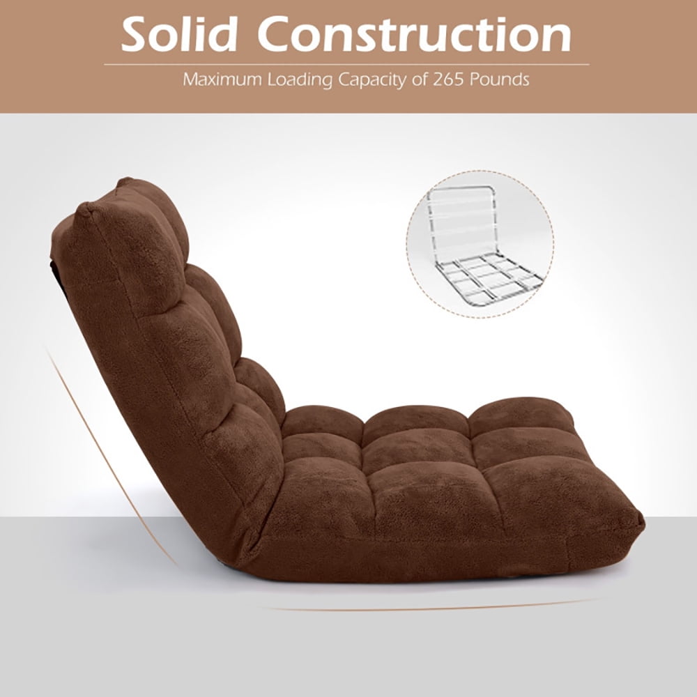 Finihen Adjustable 14-position Cushioned Floor Chair, Folding Lazy Sofa Chair for Living Room, Bedroom, for Gaming, Reading, Coffee Finihen Adjustable 14-position Cushioned Floor Chair, Folding Lazy Sofa Chair for Living Room, Bedroom, for Gaming, Reading, Coffee