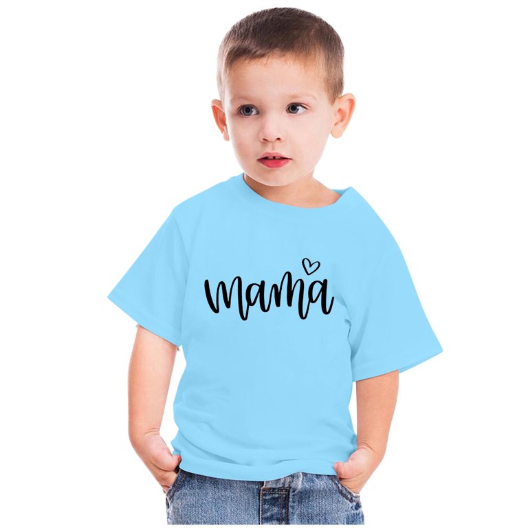 JWZUY Mothers Day Toddler Boys Girls Short Sleeve Casual T-Shirts