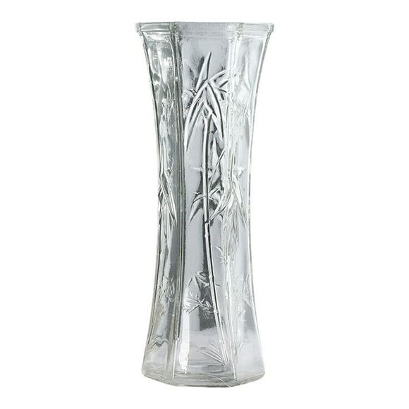 Living Room Decor,Large Hexagon Glass Vase Modern Home Decor Flower Arrangement Centerpiece for Living Room Dining Table Wedding