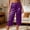 Purple, variant on Naittoop Women Lounge Capri Pants Satin Sleep Pants 3/4 Length Wide Leg Pajama Capris Elastic Waist PJ Cropped Trousers