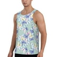 thumbnail image 2 of Fotbe Colorful Butterfly Pattern Men's Quick Dry Workout Tank Top Gym Muscle Tee Fitness Bodybuilding Sleeveless T Shirt Breathable Workout Shirt-Small, 2 of 9
