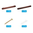 thumbnail image 3 of Uxcell Pool Cue Rack Wooden Billiard Cue Stick Rack Wall Mounted Stick Holder Holds 8 Cue Burgundy 1Pair, 3 of 5