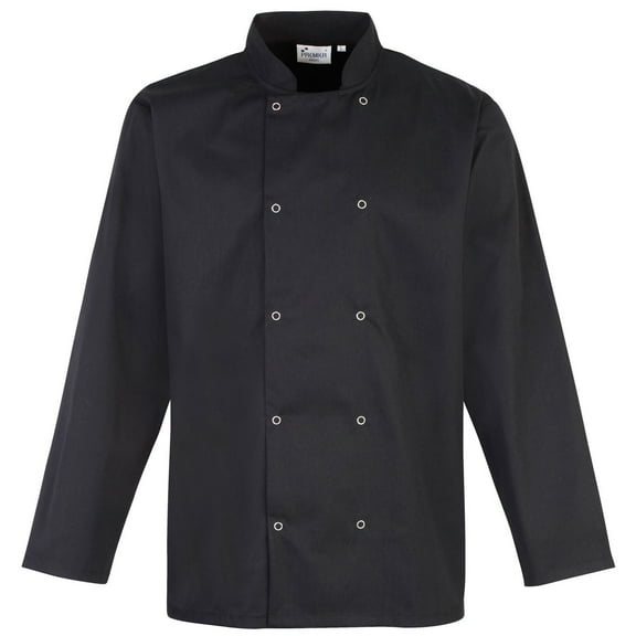 Premier Studded Front Long Sleeve Chefs Jacket / Chefswear