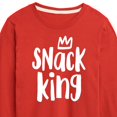 thumbnail image 3 of Instant Message - Snack King - Toddler & Youth Long Sleeve Graphic T-Shirt, 3 of 6
