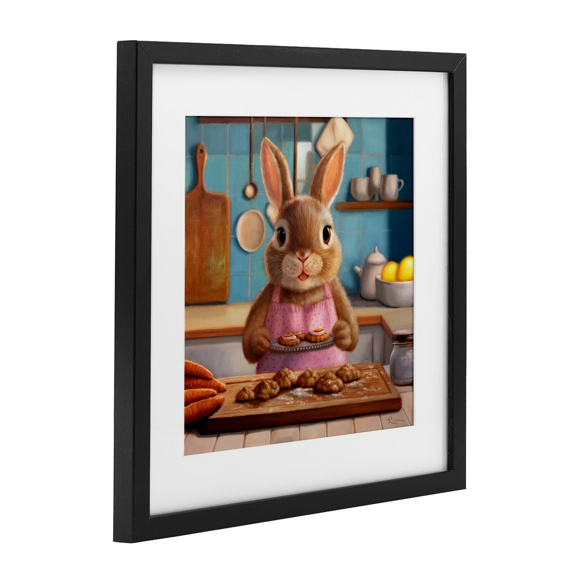 Stupell Industries Mrs. Bunny Bakewell Black Framed Print Under Glass, design by Lucia Heffernan