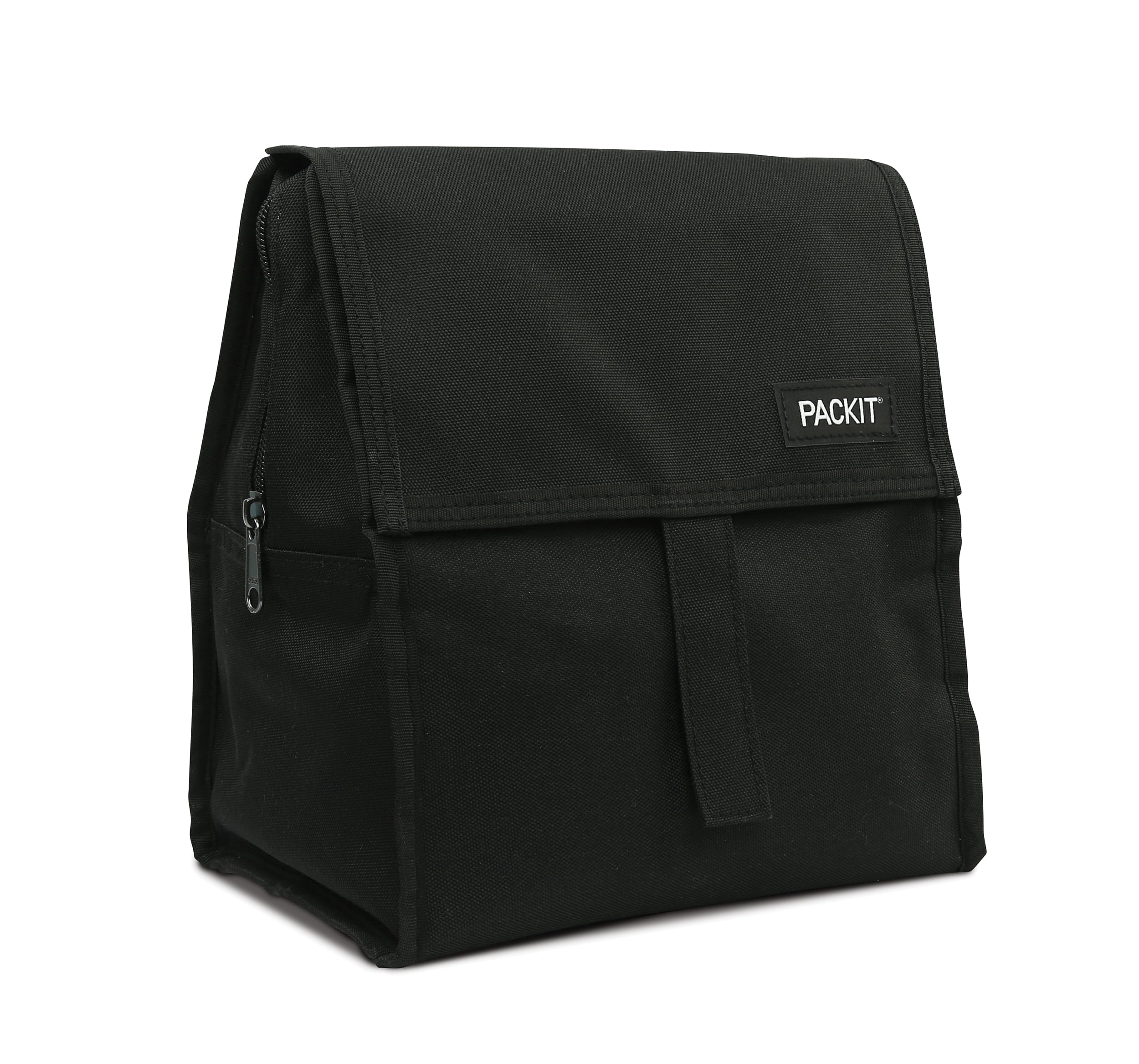  PackIt Freezable Lunch Bag, Black, Built with EcoFreeze  Technology, Foldable, Reusable, Zip and Velcro Closure with Buckle Handle,  Perfect for School and Office Lunches: Home & Kitchen