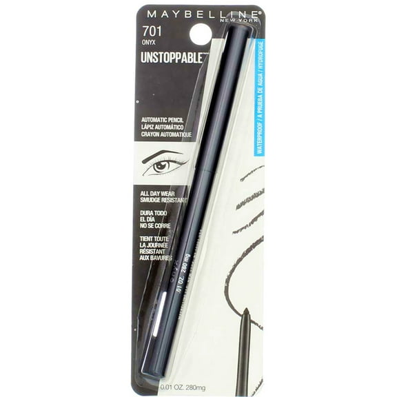 Maybelline Unstoppable Mechanical Eyeliner Pencil, Onyx 701, Waterproof, 0.01 oz (1 Pack)