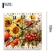 thumbnail image 2 of 10 Inch Wall Clock Battery Operated Silent Clock Decorative for Office, Kitchen, Outdoor, Living RoomOil Painting Sunflower Fruit Art Art, 2 of 4
