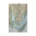 thumbnail image 2 of Betsy Drake KT11545 Beaufort Inlet  Part of Core Sound, NC Nautical Map Kitchen Towel, 2 of 2