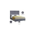 thumbnail image 4 of Coastal Charm Modern , Contemporary Velvet Upholstered Bed with Deep Channel Tufting and Custom Acrylic Legs, 4 of 6