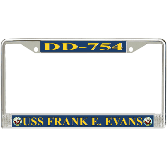 USS Frank E. Evans DD-754 License Plate Frame