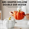 thumbnail image 6 of 15 Oz Safe Pumpkin Dutch Oven , 2024 New Mini Pumpkin Bowls with Lid, Creative Pumpkin Soup Bowls with Handles, Ceramic Pumpkin Ramekins, Dessert Sauce Pan, Baking Soup Bowl, 6 of 9