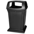 thumbnail image 3 of Rubbermaid Commercial 45G Ranger Container Hinged Lid - 45 gal Capacity - Rectangular - Durable, Chemical Resistant - 41.5" Height x 24.9" Width x 24.9" Depth - Black, 3 of 3