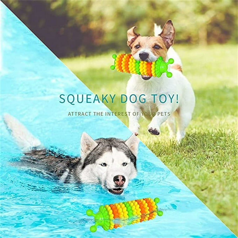 2PCS Puppy Dog Toys Chew Toys Interactive Treat Dispensing Puzzle Toy for Small  Dogs Tough Rubber Teething Dog Bones for Puppies