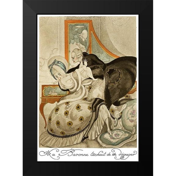 Wegener, Gerda 11x14 Black Modern Framed Museum Art Print Titled - Sur talons rouges-contes image 111
