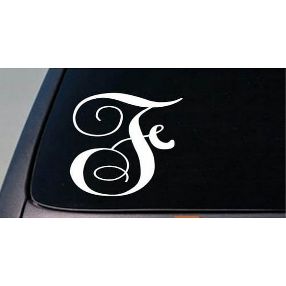 LETTER F 6" monogram sticker decal truck car window teach craft initials *D777*