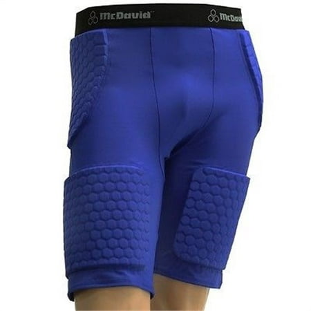 Mcdavid 7580 Men's Hex Pad Thudd Short With Extended Thigh Royal (Best Brand Of Shorts For Big Thighs)
