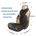 Coaee Black Cat in Wildflowers for Front Car Seat Covers Automotive