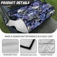thumbnail image 5 of Yuyamidu Skull Golf Cart Covers Seat Cover with Pockets Purple Rose Club Car Cushion Cover Universal Fits 2 Passenger Machine Washable, 5 of 7