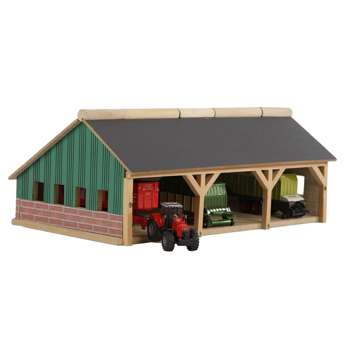 Ertl Farm Country tan slanted roof out building shed 1/64th scale 