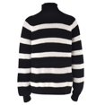 thumbnail image 4 of Vedolay Fall Sweater Womens Cropped Striped Sweaters Oversized Long Sleeve Crew Neck Crop Tops,Black S, 4 of 5