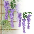 thumbnail image 6 of Purple Wisteria Flower Garland 37.79" - Artificial Hanging Vine for Wedding Backdrop, Garden Party Decor, Silk Wisteria Flowers for Indoor Outdoor Wall Decoration, 6 of 6