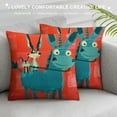 thumbnail image 3 of ONETECH  Children Series Cute Cartoon Animal Decorative Throw Pillow Case Cushion Cover Pillowcase for Sofa, 3 of 5