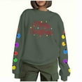 thumbnail image 2 of Cadancy Merry Christmas Sweatshirt for Women Long Sleeve Oversized Crew Neck Xmas Lights Graphic Sweatshirts Winter Cozy Casual Holiday Tops Trendy Funny Outfits 2025, 2 of 9