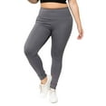 thumbnail image 2 of Women's High Waist Pocket Activewear Leggings, Charcoal, Full Length, 2XL, 2 of 5