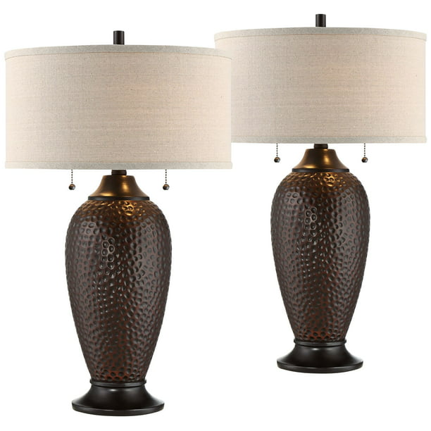 360 Lighting Modern Table Lamps Set Of, Two Bulb Table Lamp