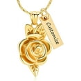 thumbnail image 4 of Eternal Rose Cremation Jewelry for Ashes Rose Flower Pendant Memorial Urn Necklace Stainless Steel Ashes Keepsake, 4 of 7