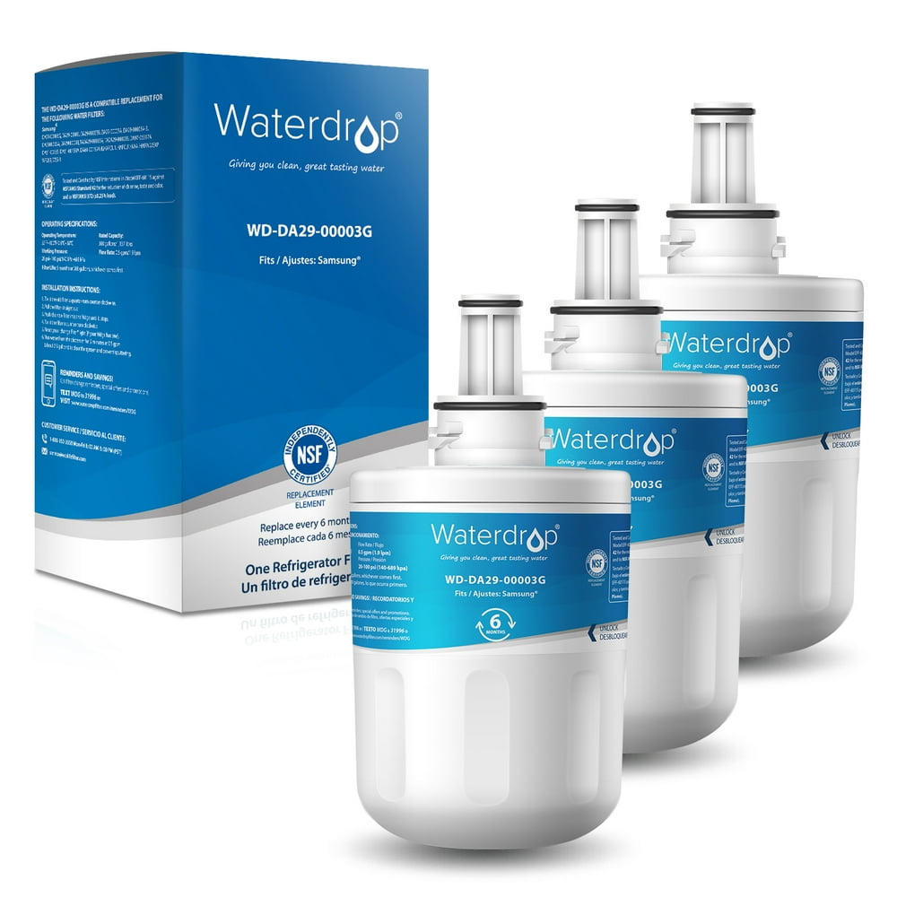 Waterdrop DA2900003G Refrigerator Water Filter, Fits for Samsung DA2900003G, AquaPure Plus