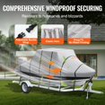 thumbnail image 4 of T-Top Boat Cover 20'-22', Waterproof 600D Marine Grade PU Oxford, Trailerable w/Windproof Straps, Fits Center Console Boats 20-22ft L x 106"W, Grey, 4 of 12