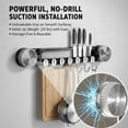 thumbnail image 4 of Durable Wall Mounted Inline Vacuum Hooks, No-Drill Strong Adhesive Utensil Hanging Rack, Multi-Functional Holder for Storing Knives, Rags, 4 of 7