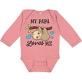thumbnail image 3 of Inktastic My Papa Loves Me with Sloth and Hearts Boys or Girls Long Sleeve Baby Bodysuit, 3 of 5