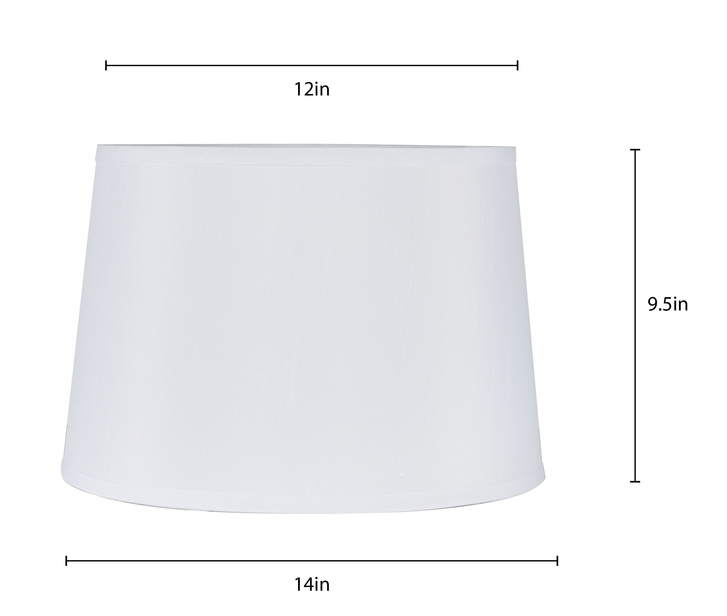 Mainstays Fabric Drum Lamp Shade with Trim White Walmart