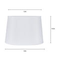 thumbnail image 5 of Mainstays Fabric Drum Lamp Shade with Trim, White, 5 of 5
