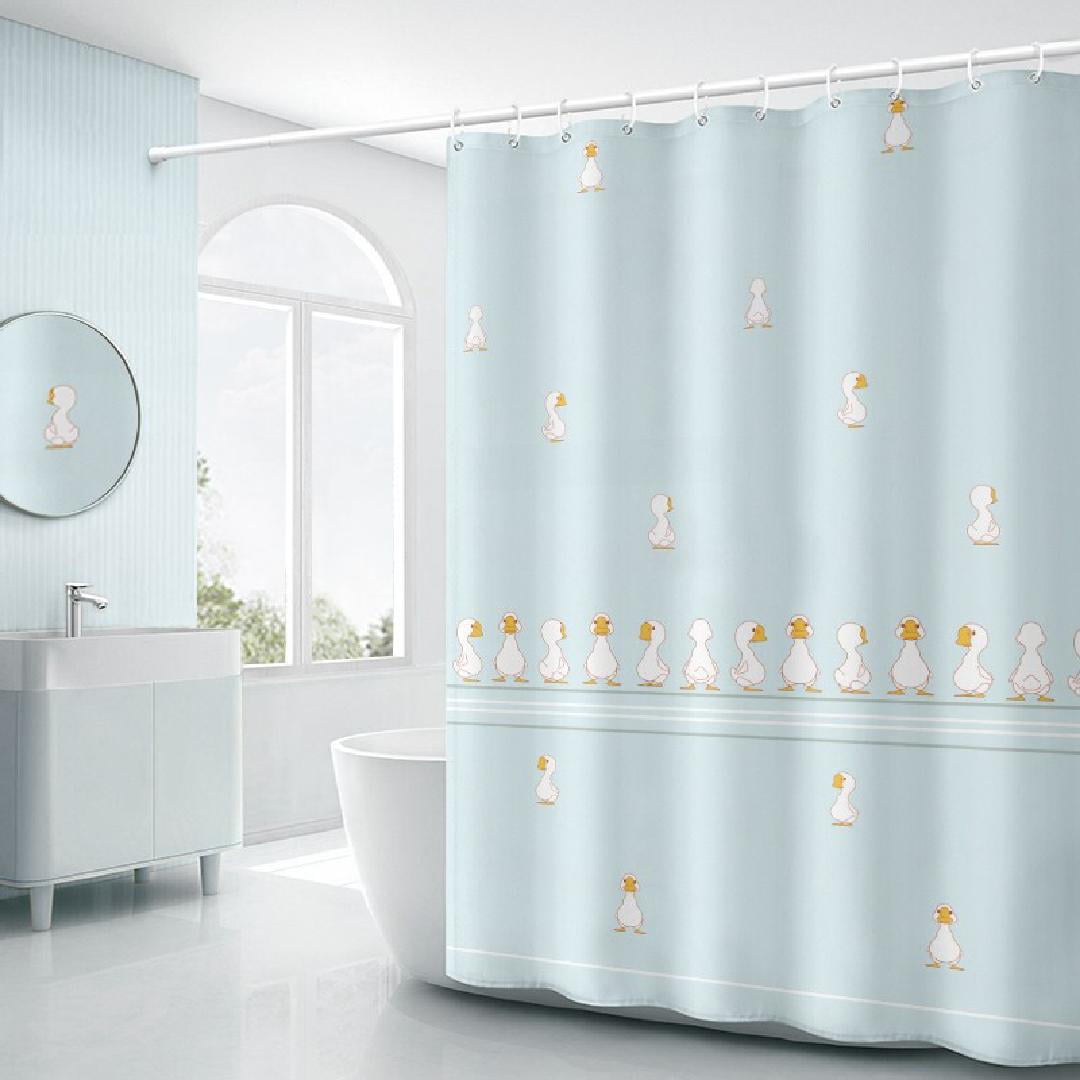 Hooks Set Details about   Waterproof Bathroom Shower Curtain Sheer Hanging Panel 72"x72" 