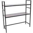 thumbnail image 2 of Miumaeov 2-Tier Desktop Bookshelf H-Shaped Multipurpose Wooden Computer Desk Bookcase Storage Shelf Rack Organizer for Office, Dorm, Living Room, Bedroom, 2 of 9