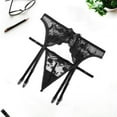 thumbnail image 2 of Lingerie For Women High Waisted Garter Belt For Women Panties & Lace Suspender Belt With 4 Straps Metal Clip For Stocking,Black Women's Intimates XXXL, 2 of 5
