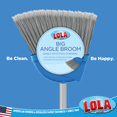 thumbnail image 5 of Lola Angle Broom 12" Head Recycled Bristles Polished Aluminum Threaded Handle, 5 of 5