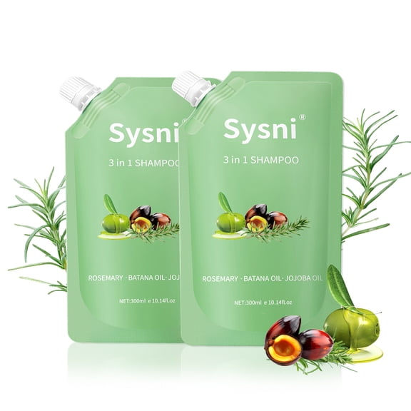 Sysni Rosemary Biotin Amino Acid Shampoo for Men & Women, Volumizing & Nourishing Hair Care, Paraben-Free, Vegan,8.4fl oz, 2 Pack