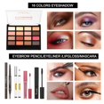 thumbnail image 3 of Kit de maquillaje KAVCENT con paleta de sombras de ojos de 16 colores y base líquida, 3 of 7